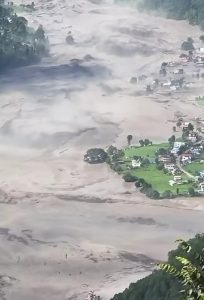 Nepal Army helicopter deployed for flood search and rescue in Rasuwa district